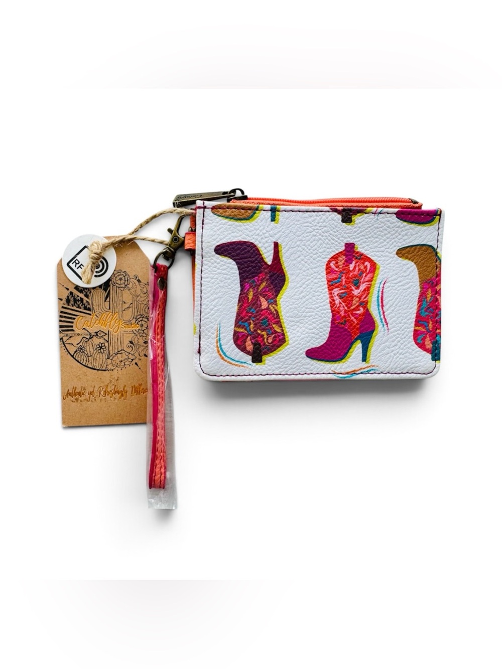 Catchfly Studio Western Cowboy Boot RFID Wallet Wristlet